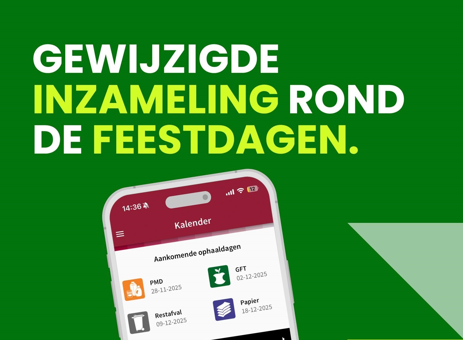 Gewijzigde inzamelingsite